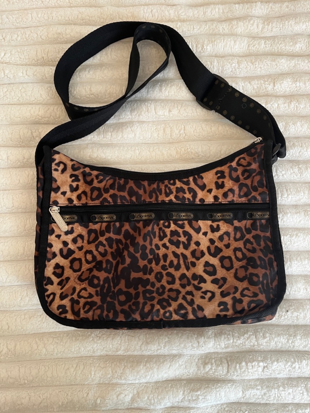 Lesportsac Leopard Print Crossbody Bag - Brown and Black